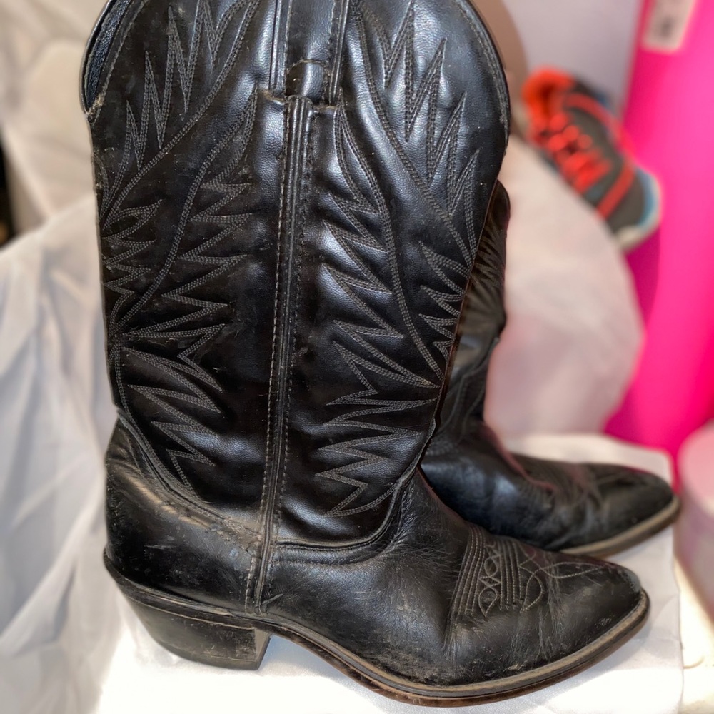 Western Boot Black Size 7.5